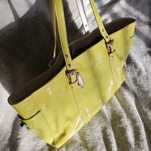Coach should bag in lime green